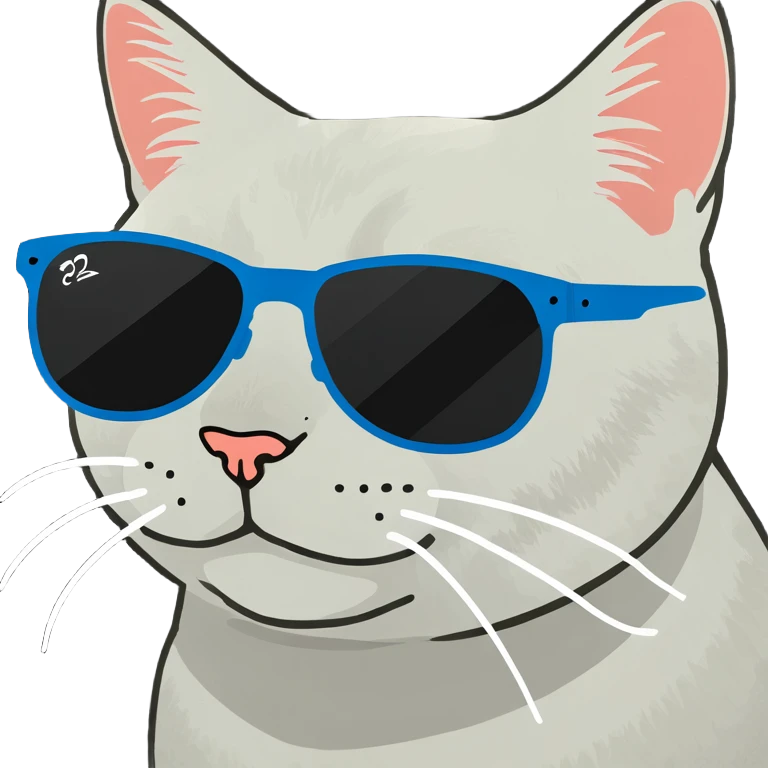Cat with sunglasses emoji