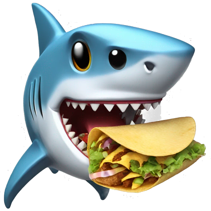 Shark eating a taco  emoji