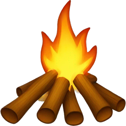 Bonfire and fireworks  emoji