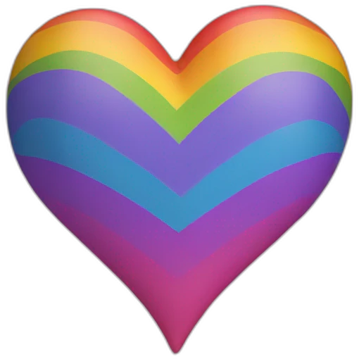 Gay heart pride emoji