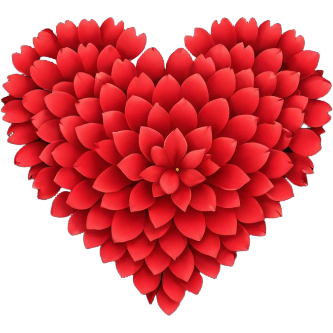 настоящее сердце состоящее из цветов  emoji