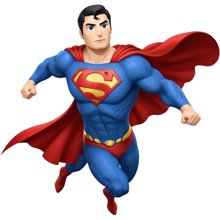 Superman flying emoji
