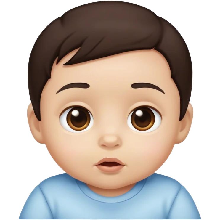Baby with dark brown hair emoji