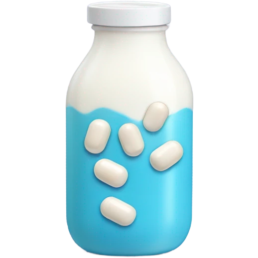 Milk with Pills in it emoji