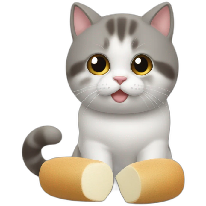 Chat qui boit du lait emoji
