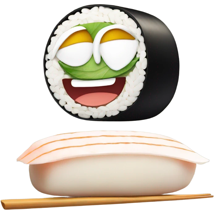 Sushi with face  emoji