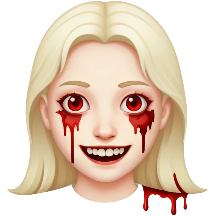 Bloody smiler emoji