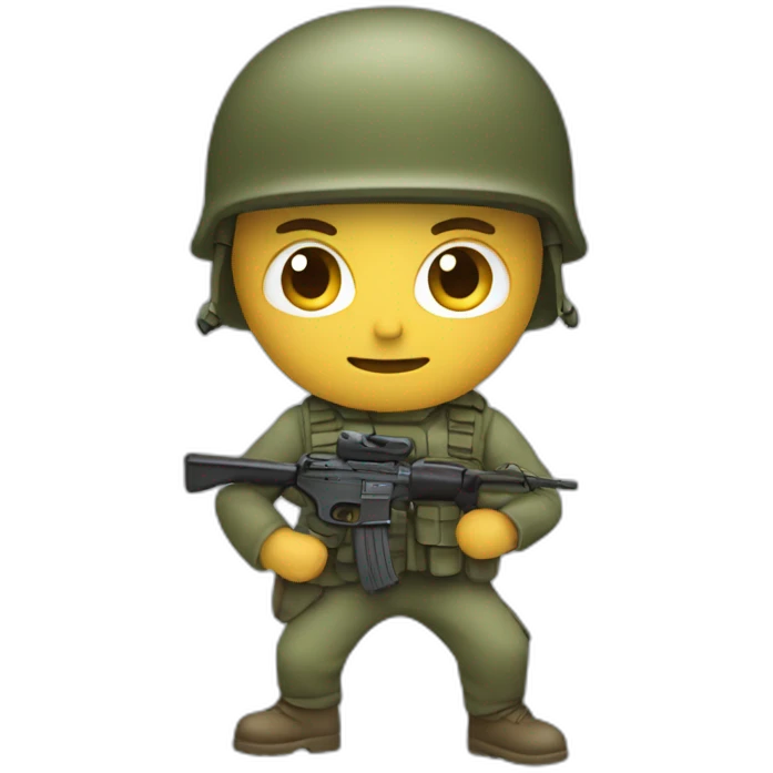 A soldier fighting emoji