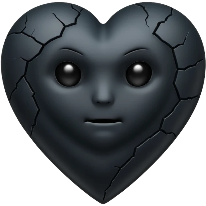 evil black heart emoji