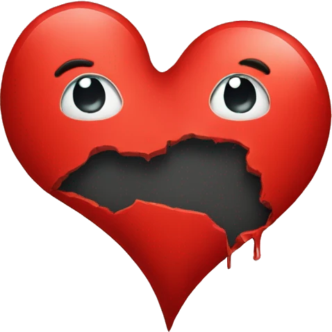 Broken red heart emoji