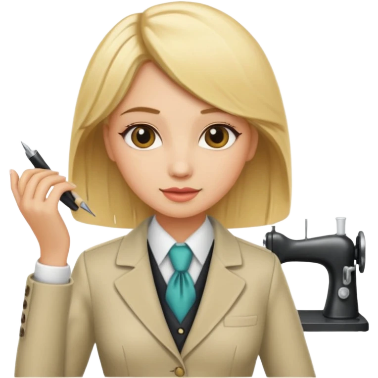tailor woman with blonde hair emoji