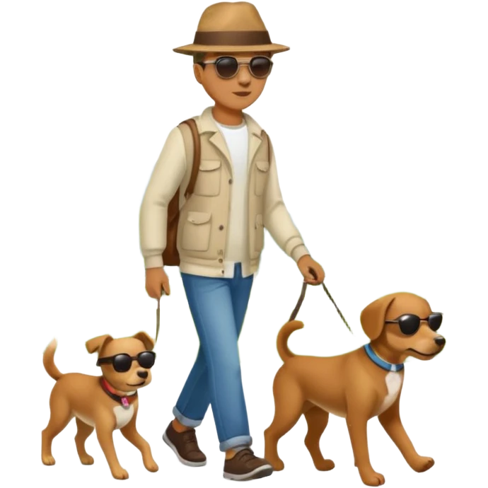 man walking with dog emoji