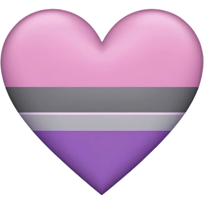 heart with demisexual pride flag colors emoji