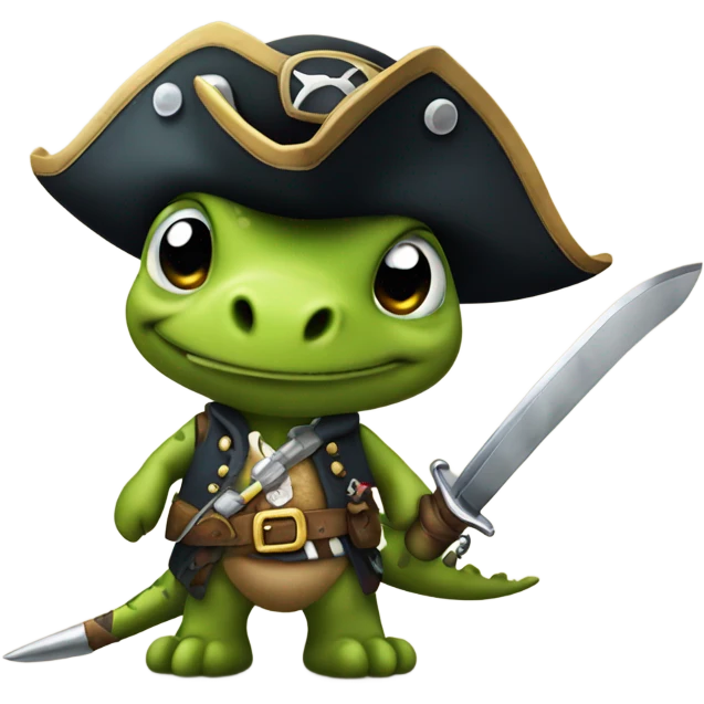 Pirate dinosaur emoji