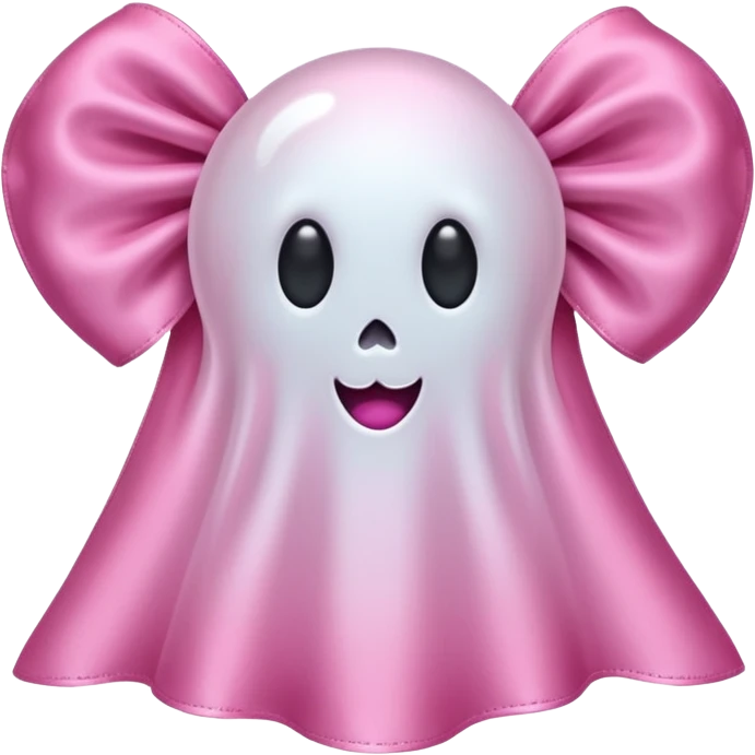 bow pink with ghost emoji