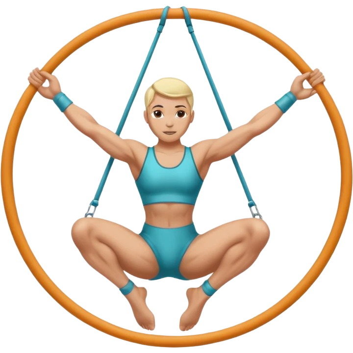aerial hoop aerialist no colour  emoji
