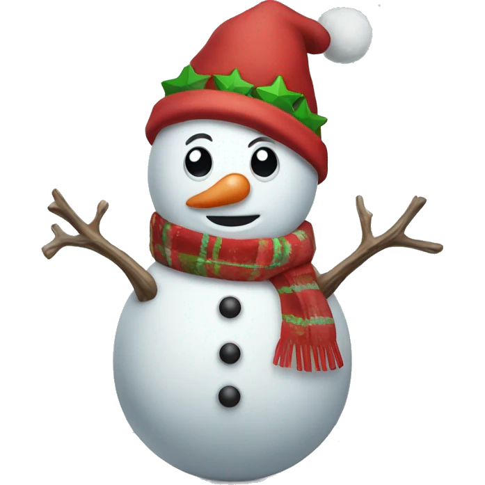Christmas snowman emoji