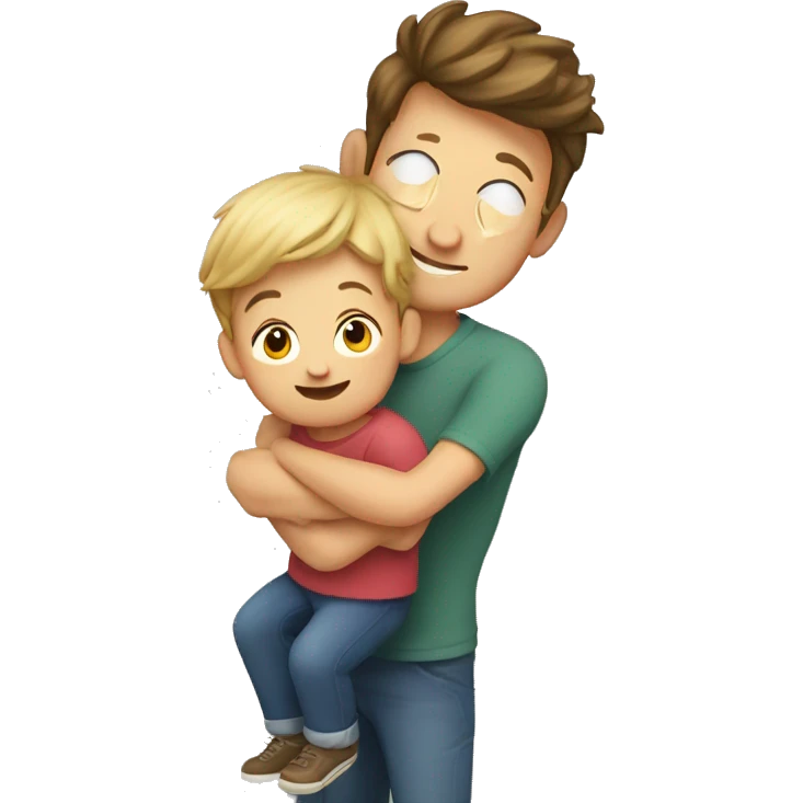 boy piggyback mum emoji
