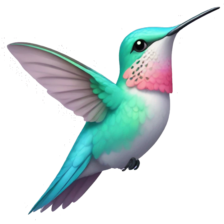 Hummingbird in Pastell colors emoji