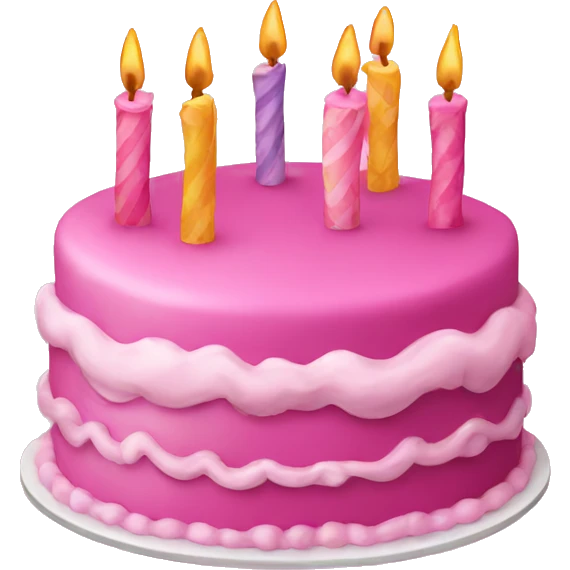 Pink birthday emoji