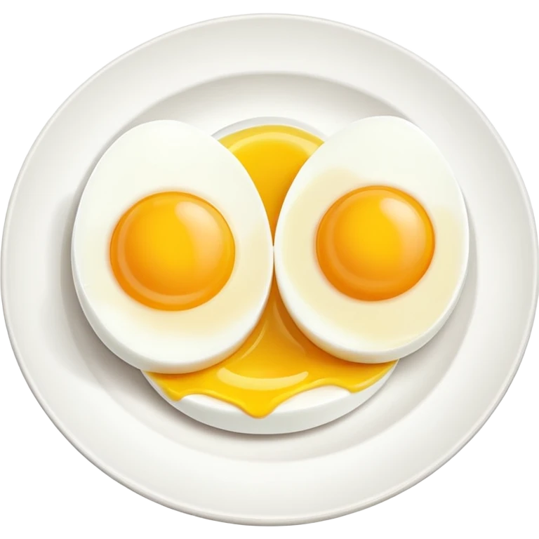 2 Boil egg cut in a plate emoji