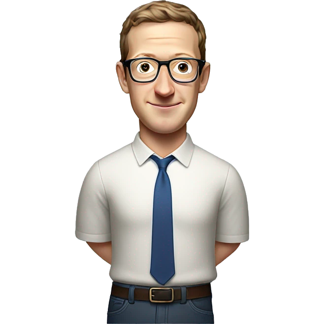 mark zuckerberg in glasses runs full body emoji