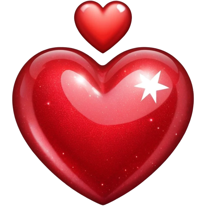 Rood hartje met glitters emoji