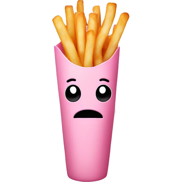 pastel pink fries emoji