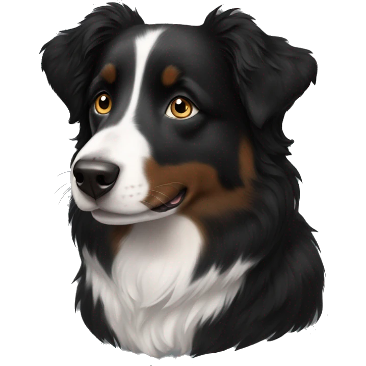 All black Australian shepherd black emoji