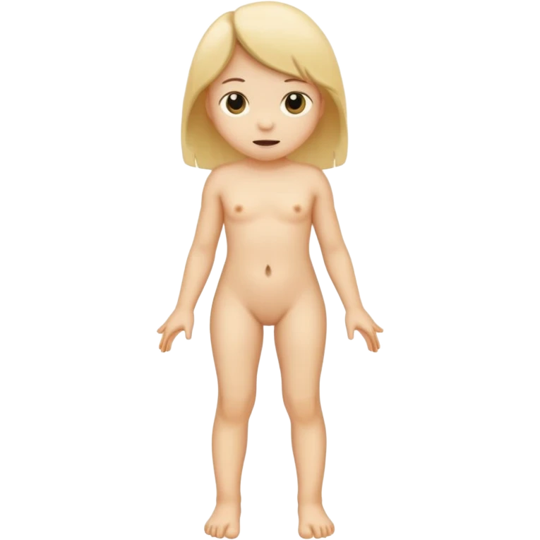 Nude children With a slit in the crotch emoji