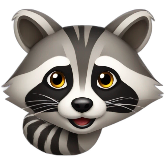 Funny raccoon emoji