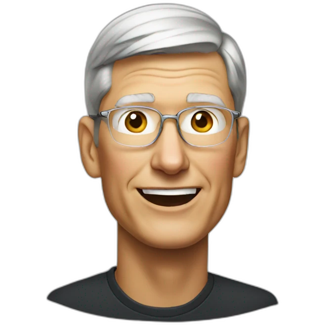 tim cook eat apple emoji