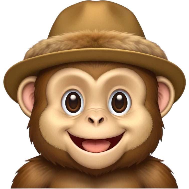 monkey with hat emoji