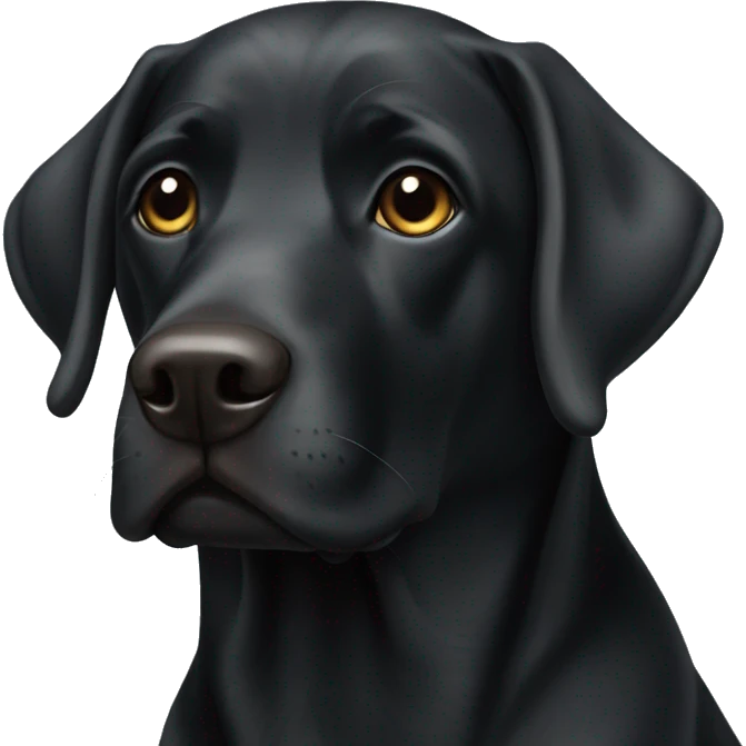 a black labrador  emoji