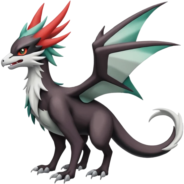Noivern-Mightyena-Silvally-Fakémon-hybrid-creature (full body)  emoji