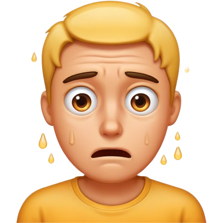 Confused sweaty person emoji