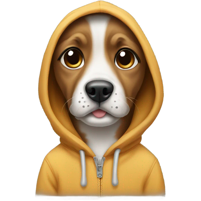 Cute Dog wearing hoodie  emoji