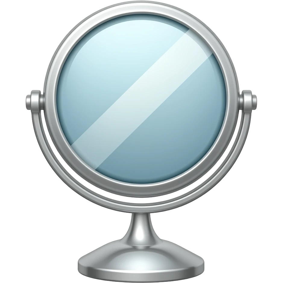 shiny handheld mirror emoji