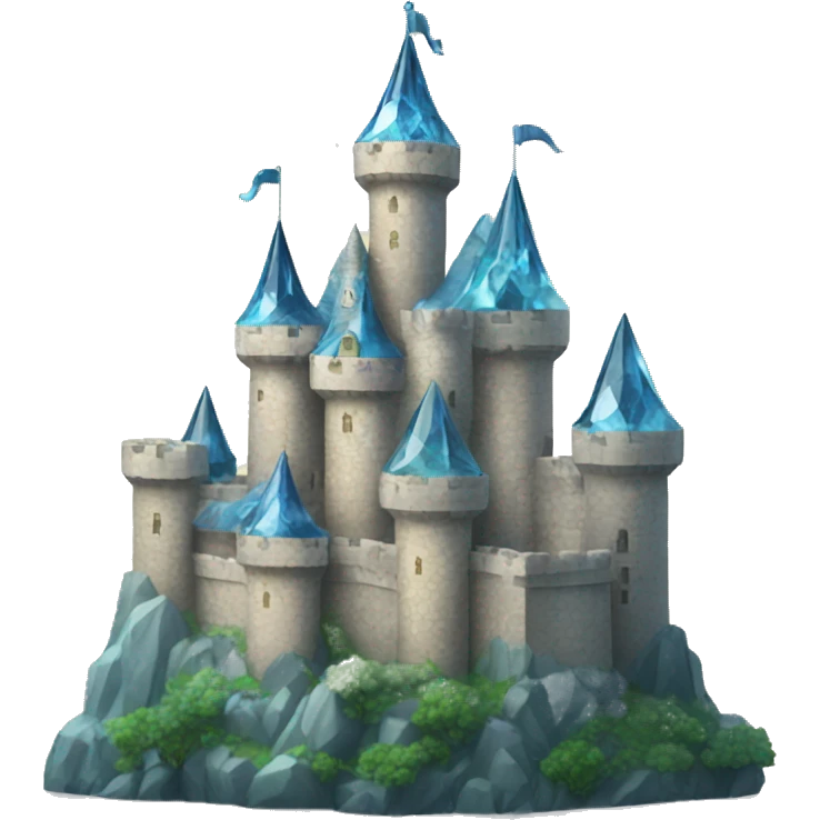  castle  made out of crystal emoji