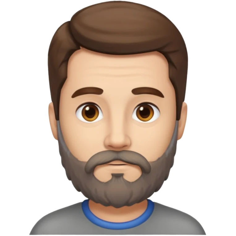 MALE, BROWN HAIR, GREY GOATY BEARD emoji