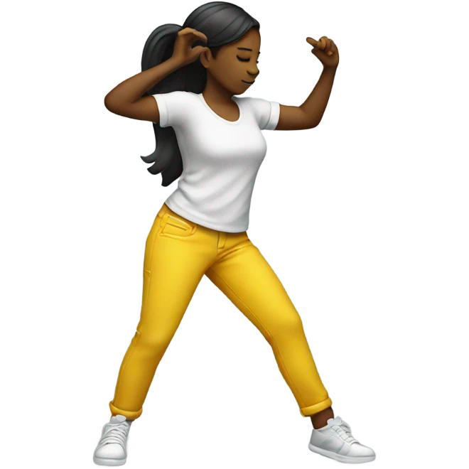 Girl dabbing emoji