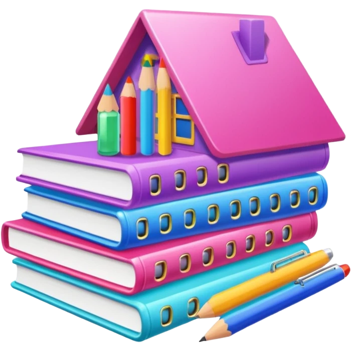 school supplies aesthetic y2k/ cottage core emoji