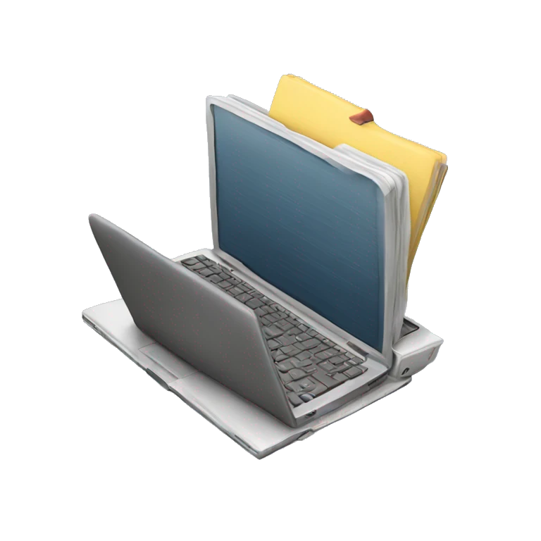 laptop and notepad emoji