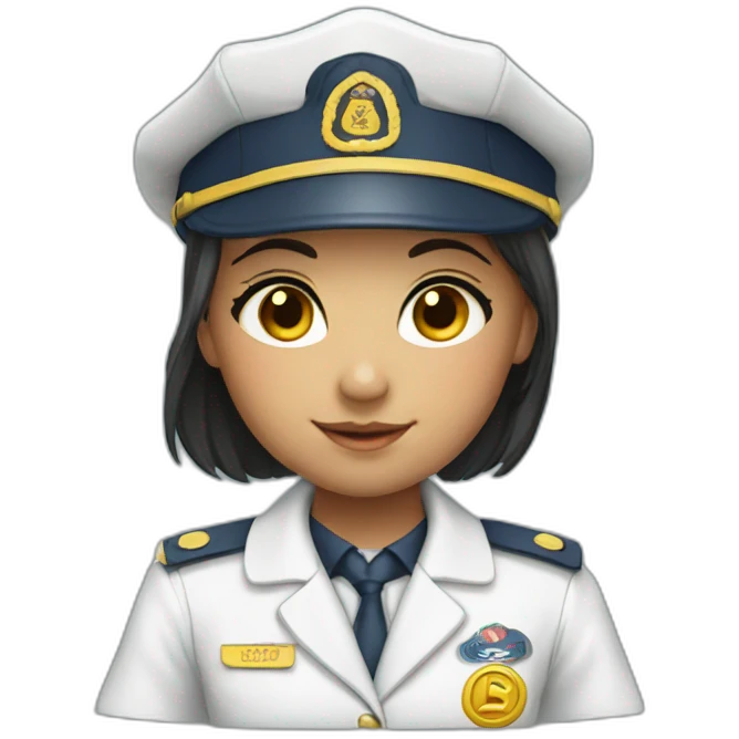 Petite fille en uniforme  emoji