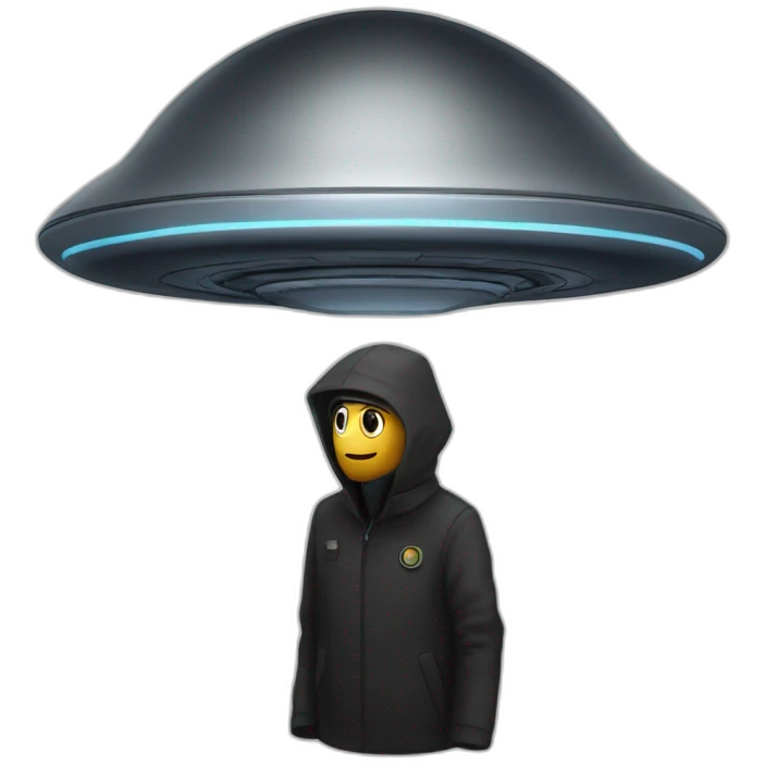 un homme noir dans un ufo emoji