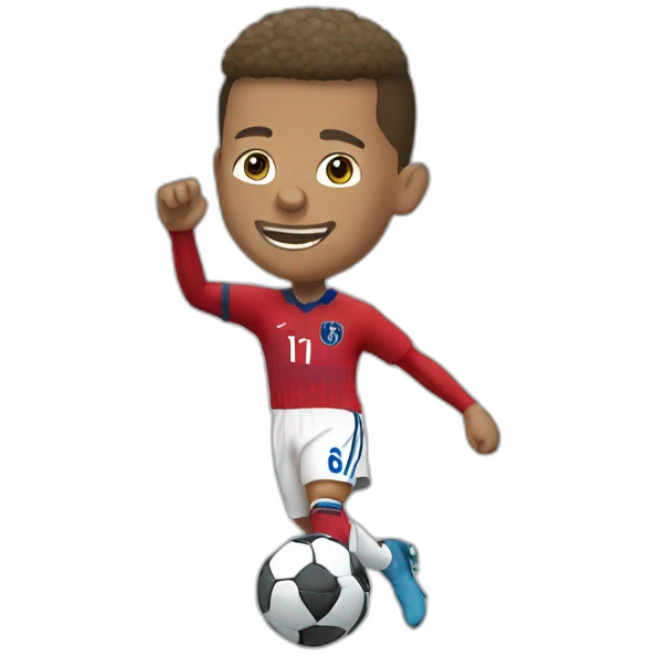 Mbappé qui fait une clekbration emoji