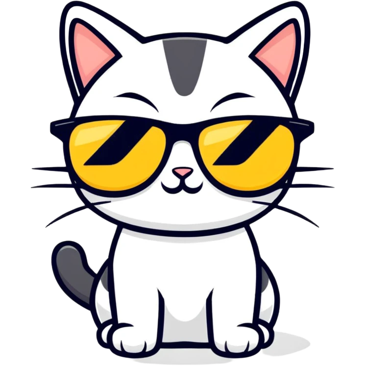 Cat with sunglasses emoji