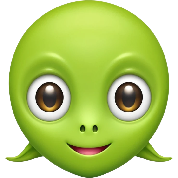 lime green cute kawaii alien emoji