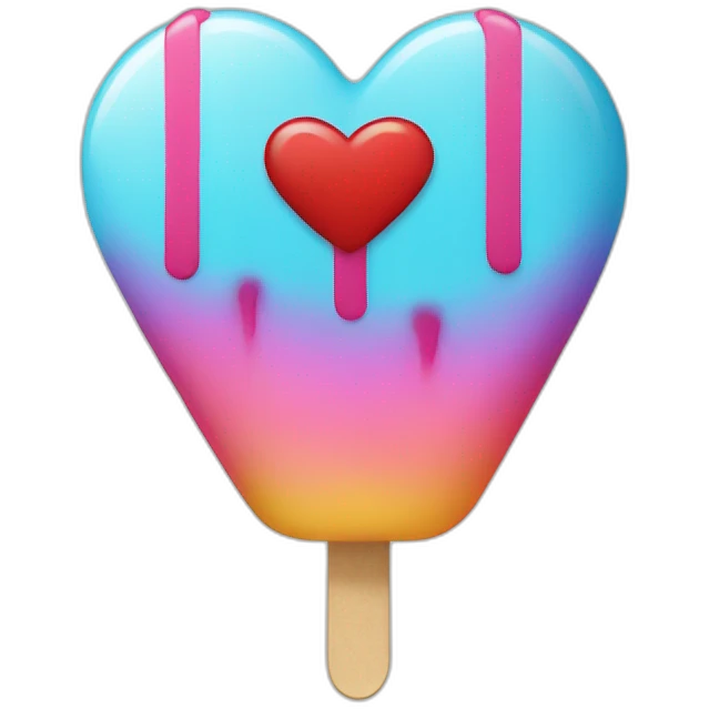 Popsicle heart shape emoji