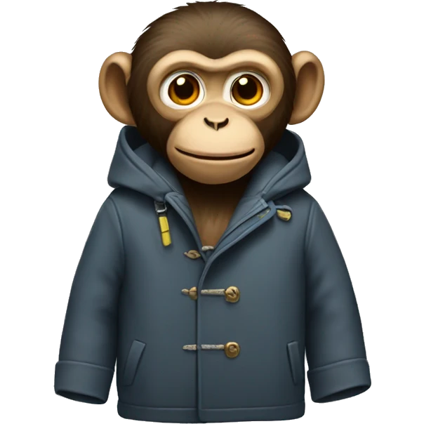 Monkey wearing a coat  emoji